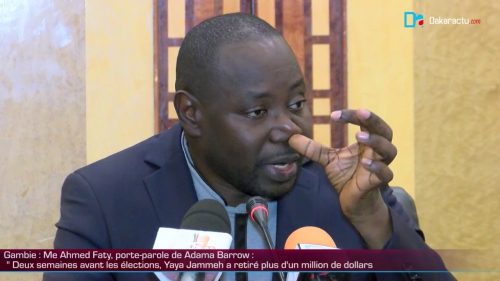Vidéo: Ahmed Faty, le porte parole du président Barrow dit ne pas être concerné par de prétendus accords avec Jammeh