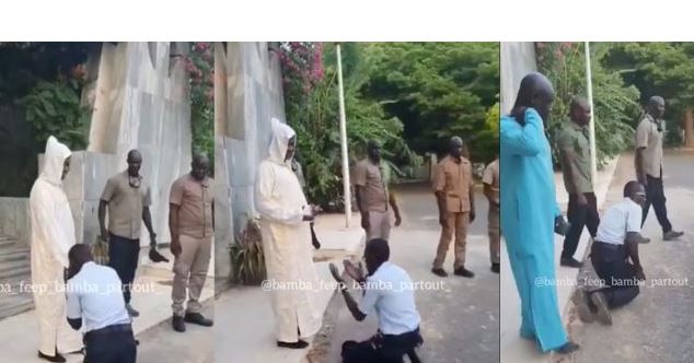 Insolite: Les images humiliantes d&rsquo;un policier agenouillé devant Serigne Modou Kara irrite jusqu&rsquo;au sommet de l&rsquo;Etat