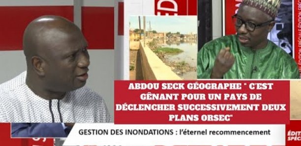 Abdou Seck géographe :  » C’est gênant pour un pays de déclencher successivement deux plans ORSEC »
