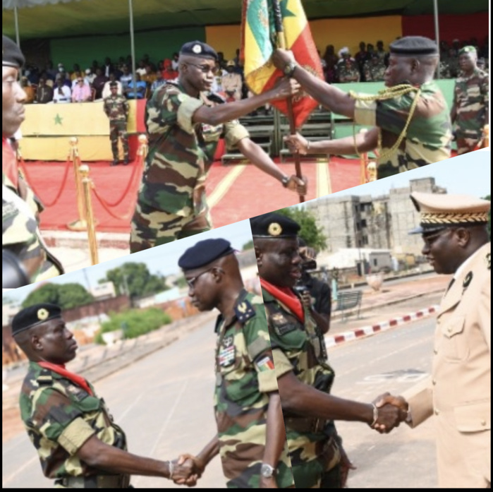 KOLDA : Le CEMGA Cheikh Wade installe le nouveau COMZONE, le Colonel Badara Ndiaye.