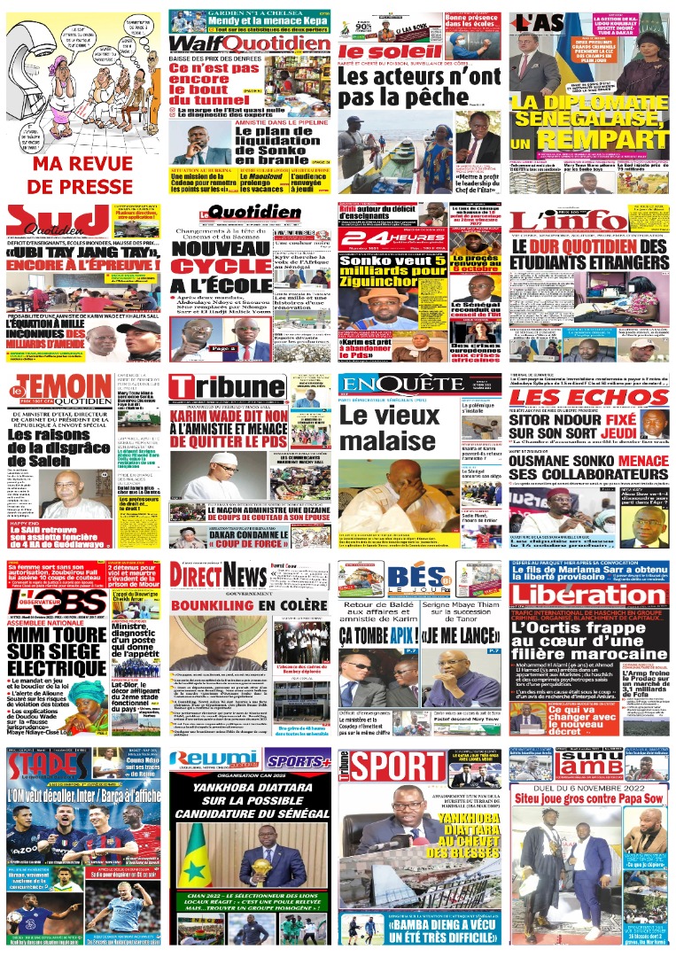 Découvrez la Revue de presse du 04 Octobre 2022 de KEWOULO en PDF