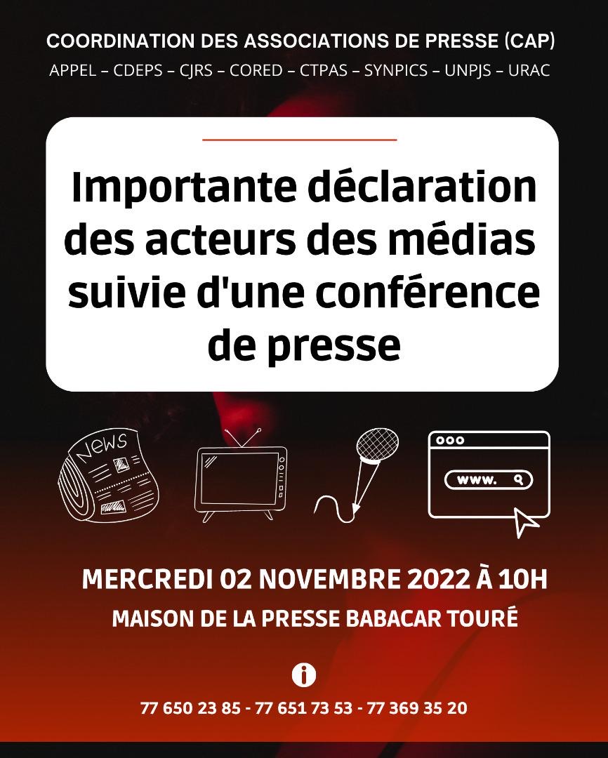 Situation de la presse au Sénégal : Les associations de médias se prononcent  ce mercredi