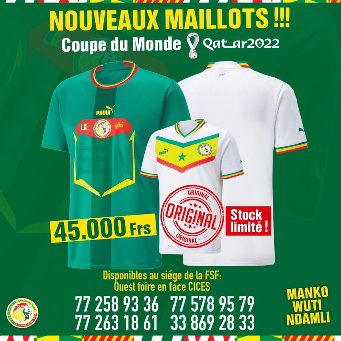 Fédération sénégalaise de football : Le prix des maillots fixé