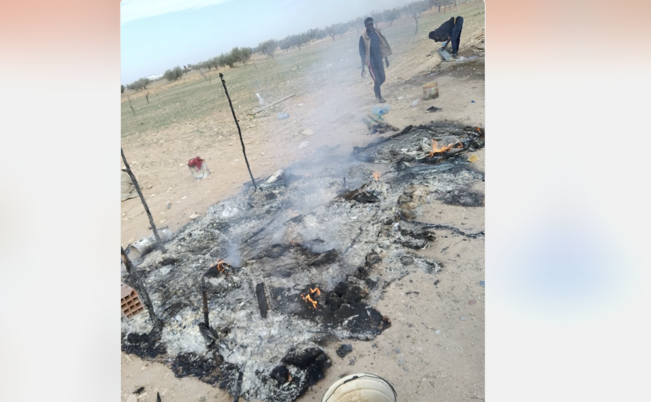 TUNISIE : Un Campement de migrants détruit par les autorités tunisiennes