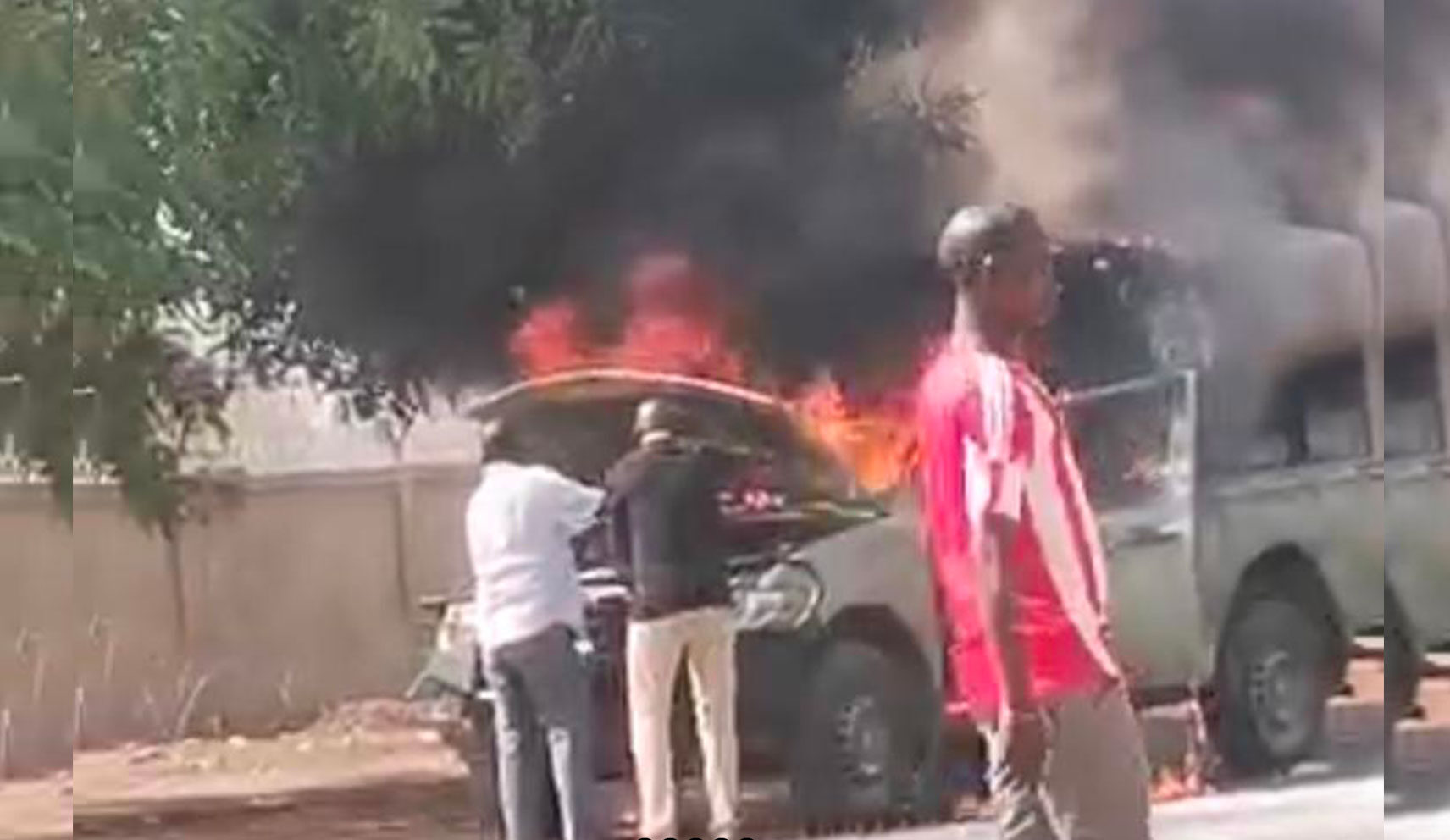 Tambacounda: le véhicule de liaison de la maison d’arrêt et de correction a pris feu