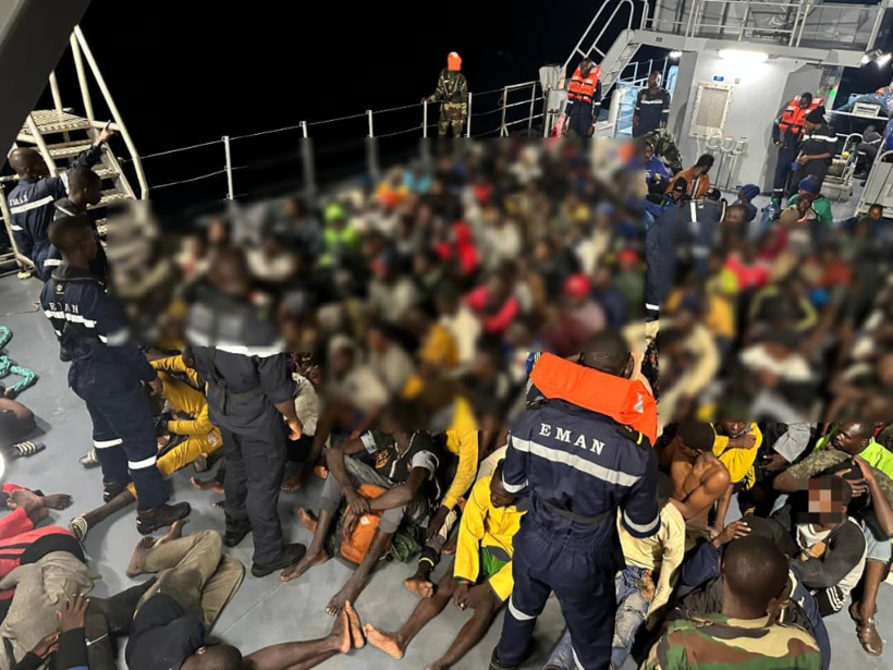 Opération de sauvetage au large de Saint-Louis : La Marine sénégalaise intercepte une pirogue avec 150 migrants irréguliers