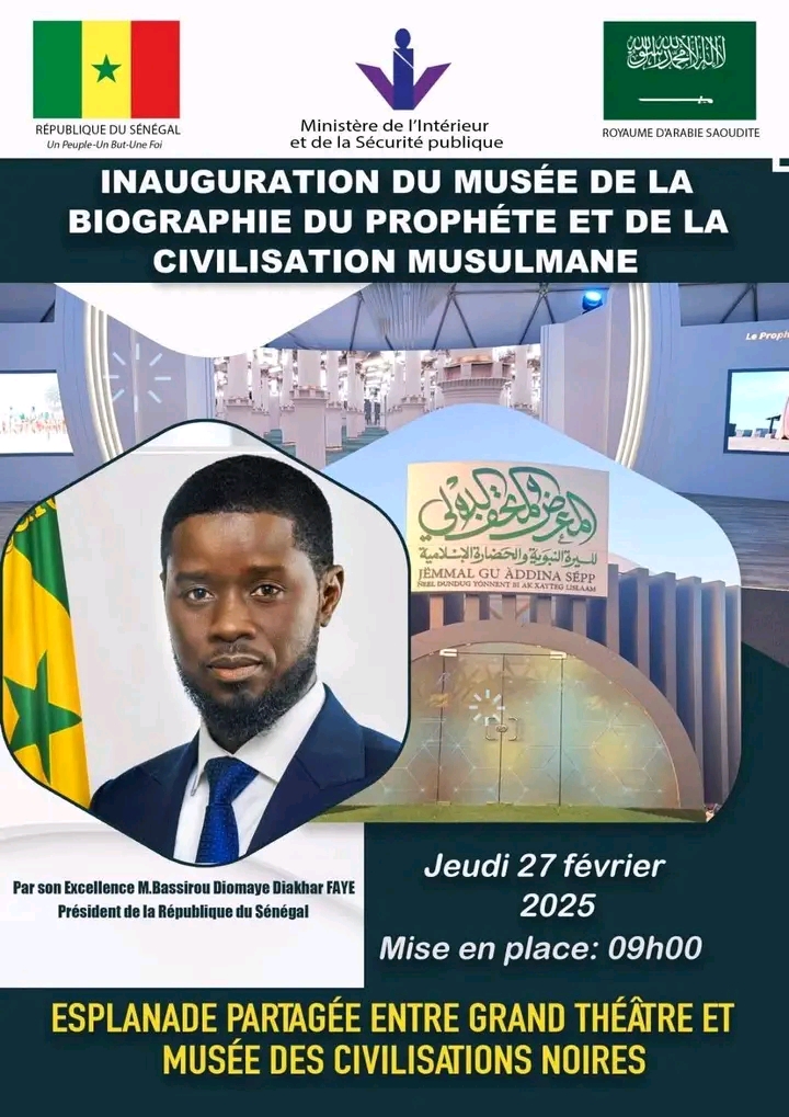 Inauguration du musée International du Prophète Muhammad (PSL) et de la civilisation Islamique par le PR Diomaye Faye
