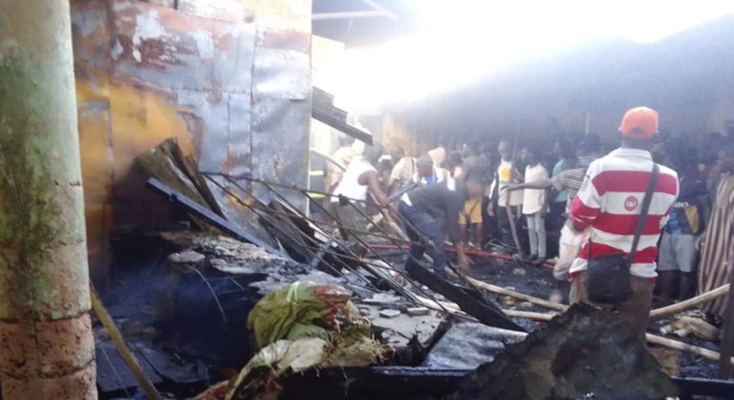 Marché Saint-Mor de Boucotte à Ziguinchor : 3 cantines ravagées par le feu