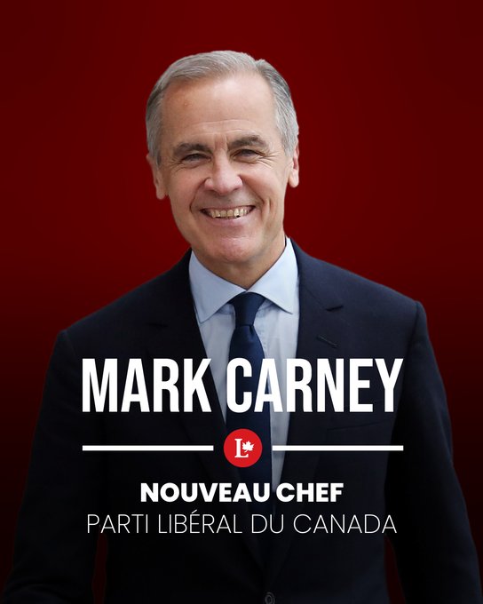 Canada : Mark Carney, élu à la tête du Parti libéral et prochain Premier ministre