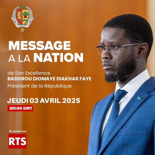 Diomaye discours 03 avril 2025