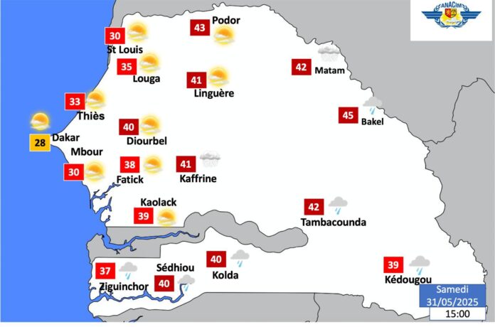 Météo : Des pluies attendues cet après-midi sur plusieurs localités de l’Est et du Sud