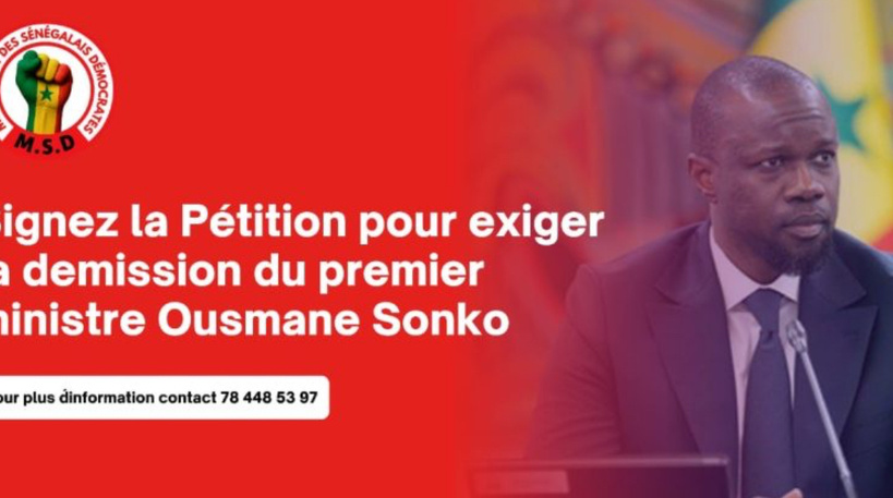 Le MSD lance une pétition nationale pour exiger la démission de Sonko