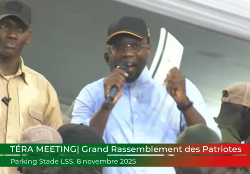 Ousmane SONKO au tera meeting du 08 Novembre 2025