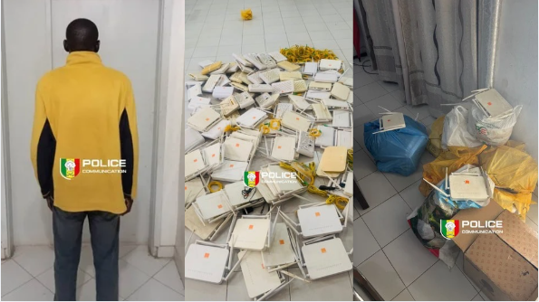 Recel de modems Wi-Fi à Thiaroye : un individu interpellé avec 97 appareils par la police