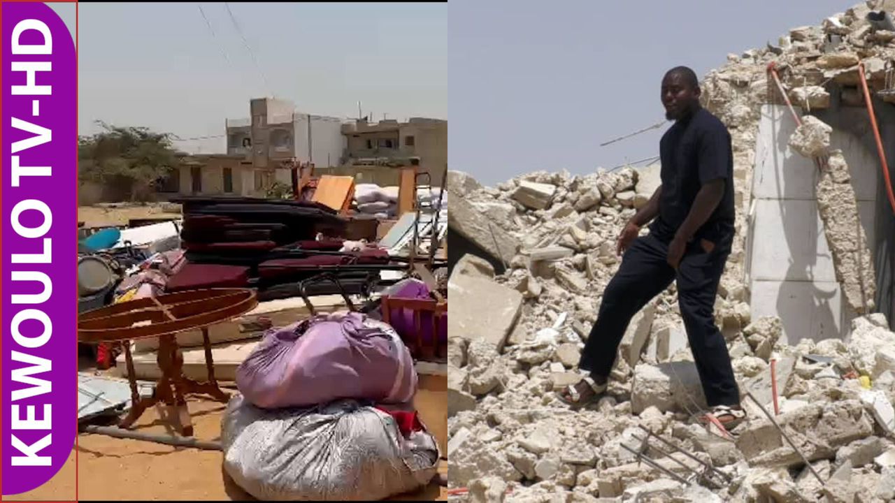 Ndiakhirate : les deux maisons R+1 de Thierno Omar Diallo réduites en gravats, la douleur d’un homme brisé