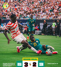Préparation à la Coupe du monde 2026 : les Lions de la Téranga battus par les États-Unis (3-2)