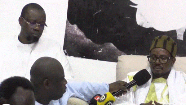 Touba : Ousmane Sonko réaffirme son attachement à la ville sainte et reçoit les encouragements de Serigne Bassirou Mbacké Abdou Khadr