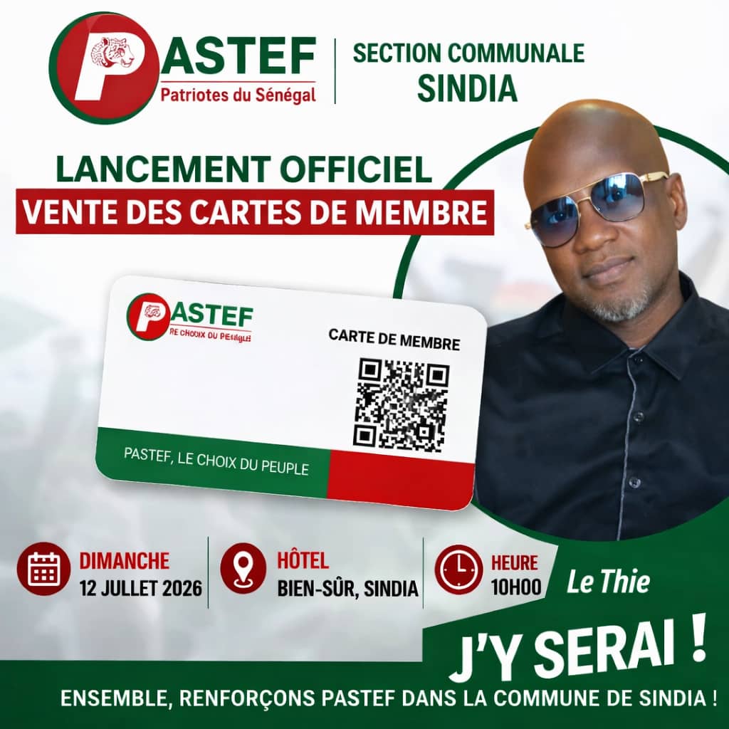 Mobilisation à Sindia : Le PASTEF lance officiellement la vente de ses cartes de membre ce dimanche