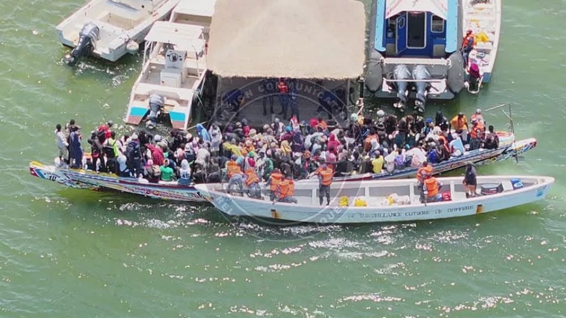 Émigration irrégulière : La Gendarmerie intercepte 173 candidats et saisit une pirogue avec du matériel à Kaolack