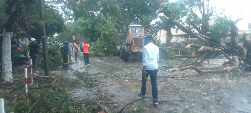 Forte pluie á Dakar : Le passage libéré sur l&rsquo;avenue Habib Bourguiba après l&rsquo;orage